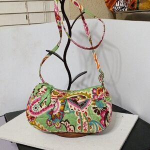 Vera Bradley Floral Green Crossbody Bag